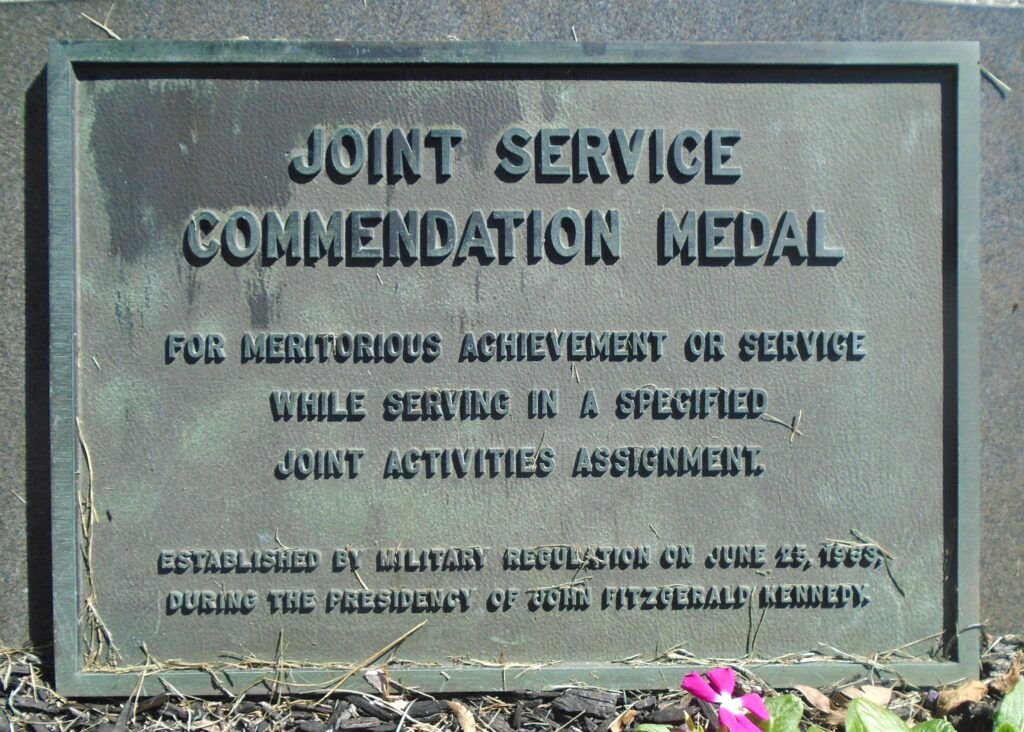 JOINT SERVICE COMMENDATION MEDAL MEMORIAL
