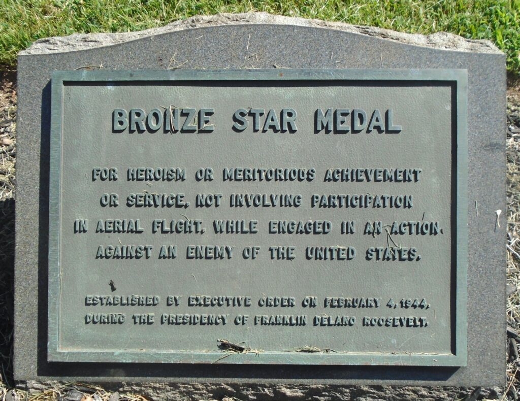BRONZE STAR MEDAL MEMORIAL