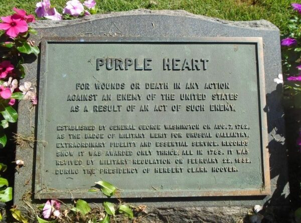 ;PURPLE HEART MEDAL MEMORIAL