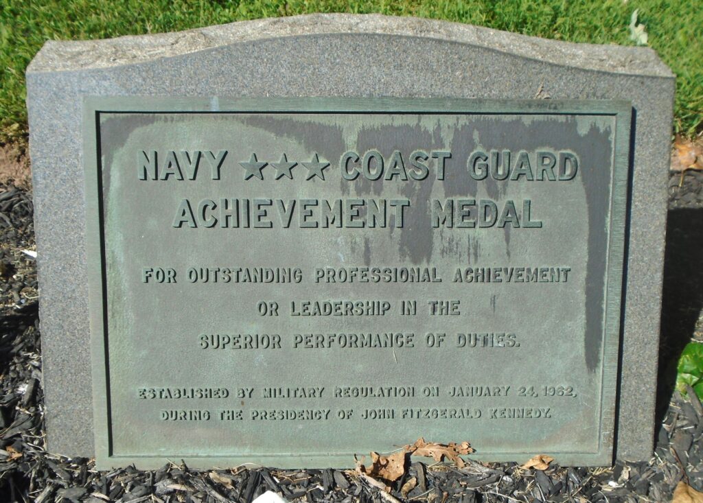 NAVY COAST GUARD ACHIEVEMENT MEDAL MEMORIAL