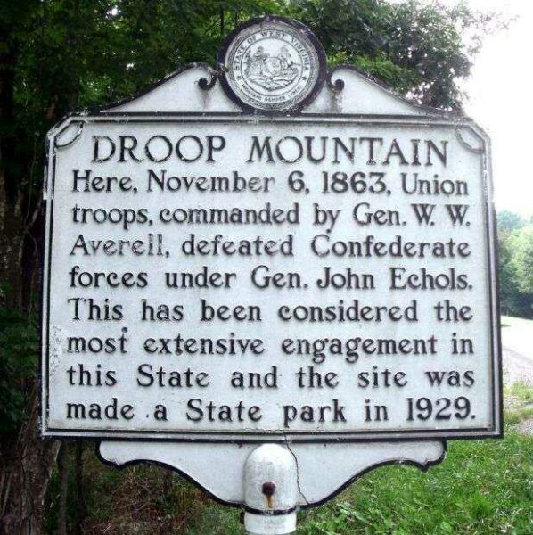 DROOP MOUNTAIN WAR MEMORIAL MARKER