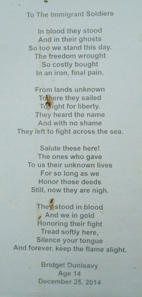 IMMIGRANT MEDAL OF HONOR RECIPIENTS WAR MEMORIAL PLAQUE E