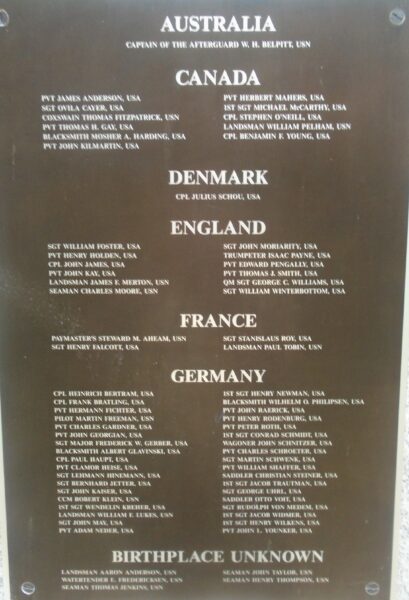 IMMIGRANT MEDAL OF HONOR RECIPIENTS WAR MEMORIAL PLAQUE C