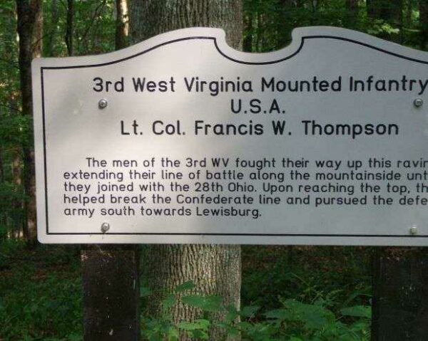3RD WEST VIRGINIA MOUNTED INFANTRY WAR MEMORIAL MARKER