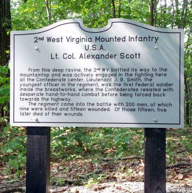2ND WEST VIRGINIA MOUNTED INFANTRY WAR MEMORIAL MARKER