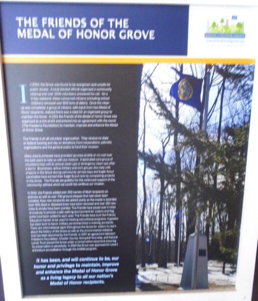 THE FRIENDS OF THE MEDAL OF HONOR GROVE MEMORIAL PANEL