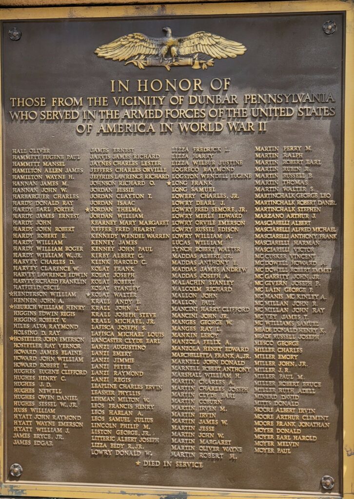 IN HONOR OF THOSE WHO SERVE FOR GOD AND COUNTRY MEMORIAL PLAQUE B