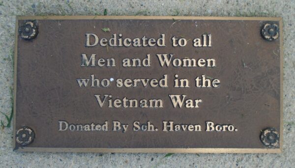 SCHUYLKILL COUNTY SOUTHEAST ASIA WAR MEMORIAL PLAQUE