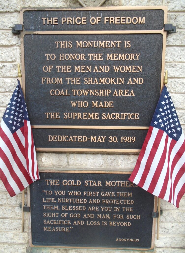 THE PRICE OF FREEDOM VETERANS MEMORIAL PLAQUE