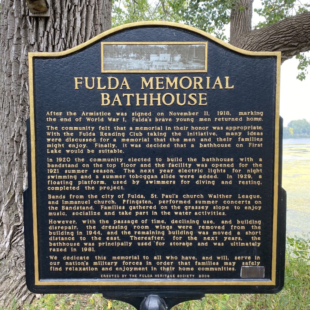 FULDA MEMORIAL BATHOUSE MARKER