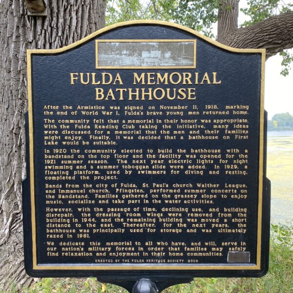FULDA MEMORIAL BATHOUSE MARKER