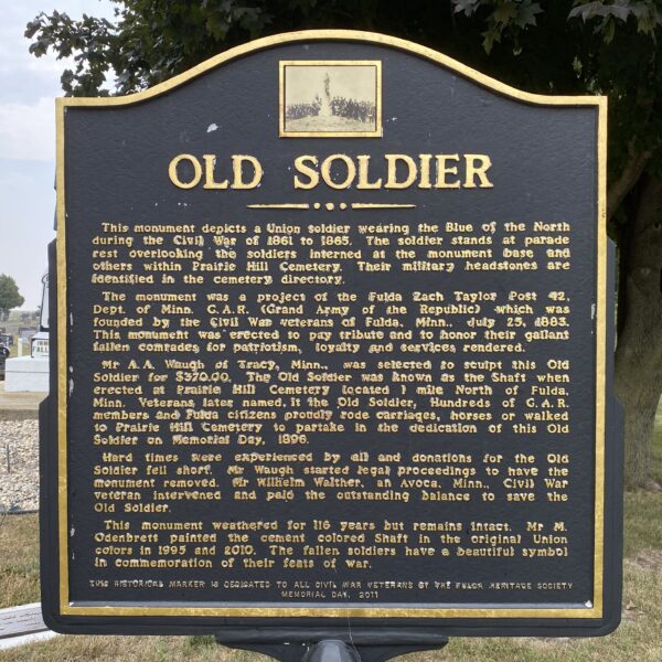 OLD SOLDIER MEMORIAL MARKER