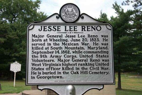 MAJOR GENERAL JESSE LEE RENO WAR MEMORIAL MARKER