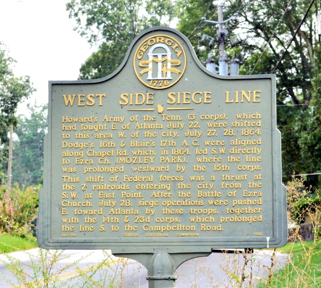 WEST SIDE SIEGE LINE WAR MEMORIAL MARKER