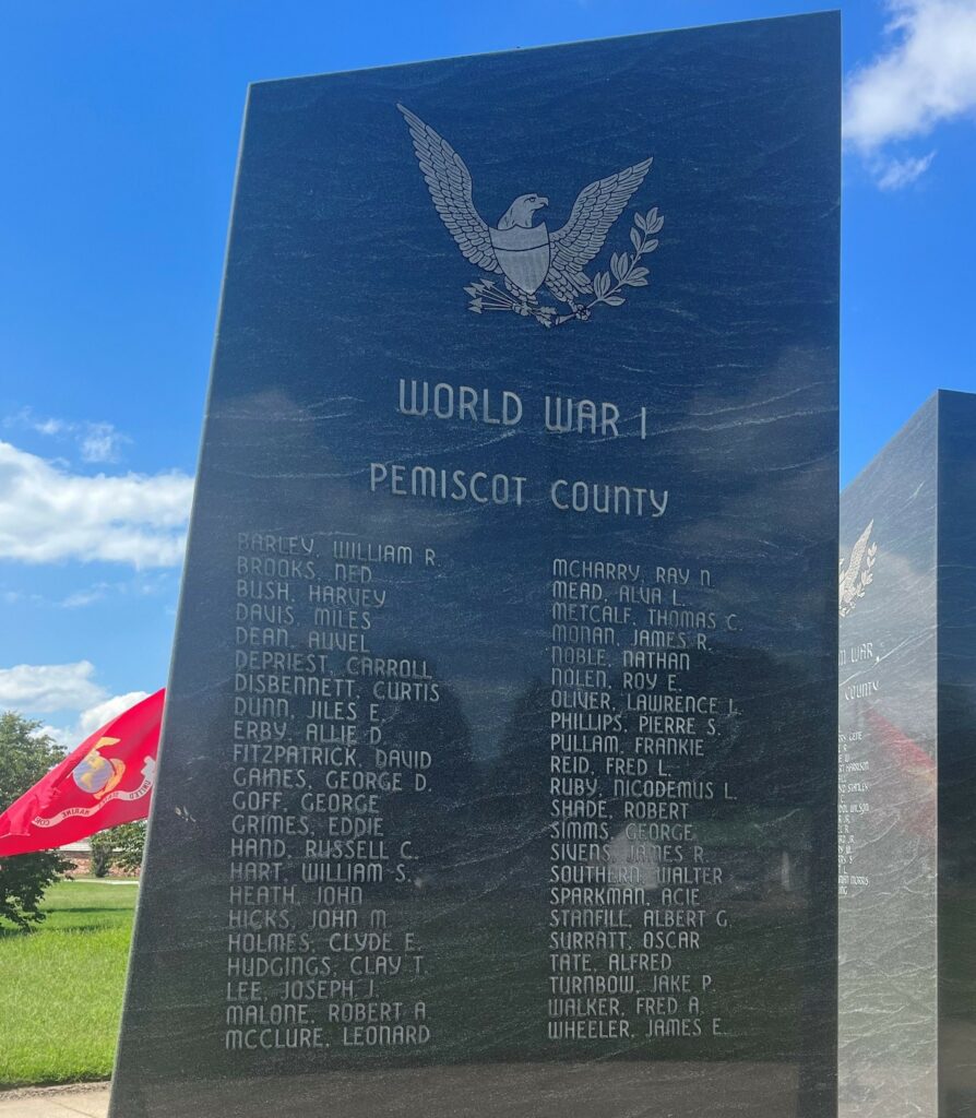 PEMISCOT COUNTY AMERICAN LEGION POST #88 MEMORIAL PARK STONE D