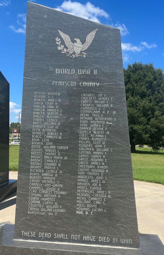 PEMISCOT COUNTY AMERICAN LEGION POST #88 MEMORIAL PARK STONE A