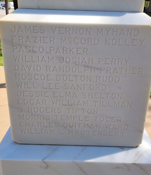 CHEROKEE COUNTY WORLD WAR DEAD MEMORIAL STONE B