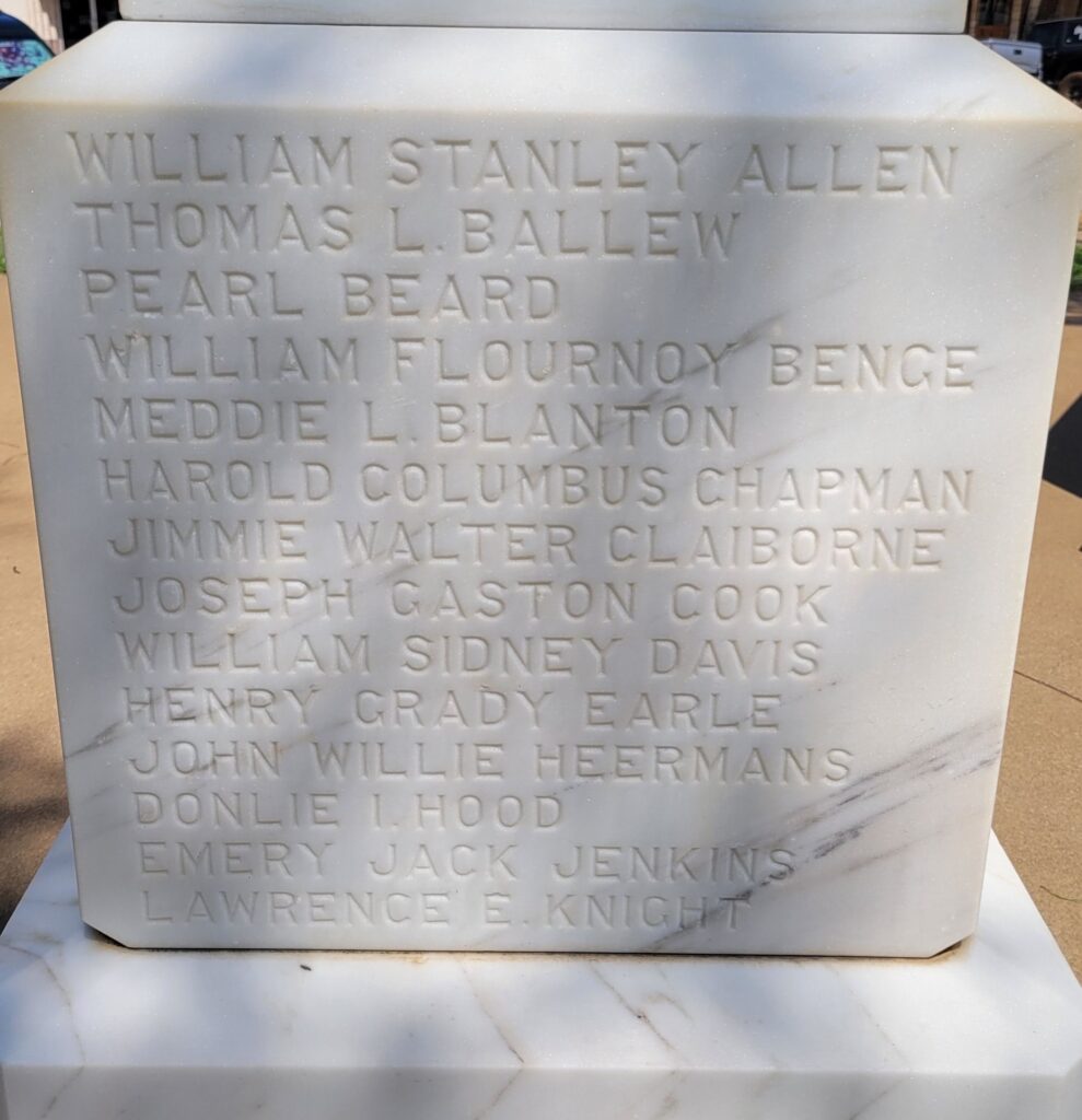 CHEROKEE COUNTY WORLD WAR DEAD MEMORIAL STONE A