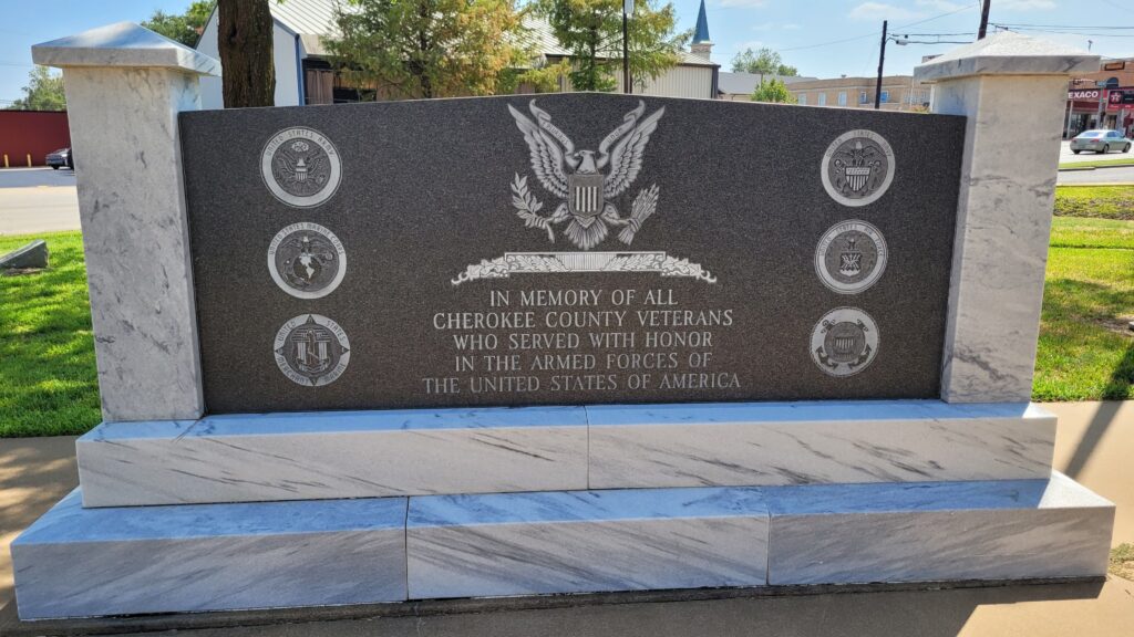 CHEROKEE COUNTY ALL VETERANS MEMORIAL STONE A