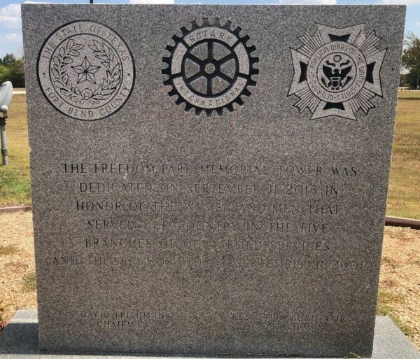 FREEDOM PARK MEMORIAL TOWER STONE