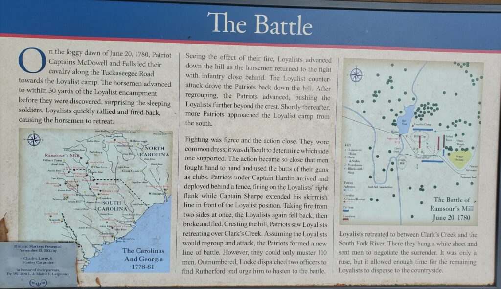 THE BATTLE REVOLUTIONARY WAR MEMORIAL PANEL