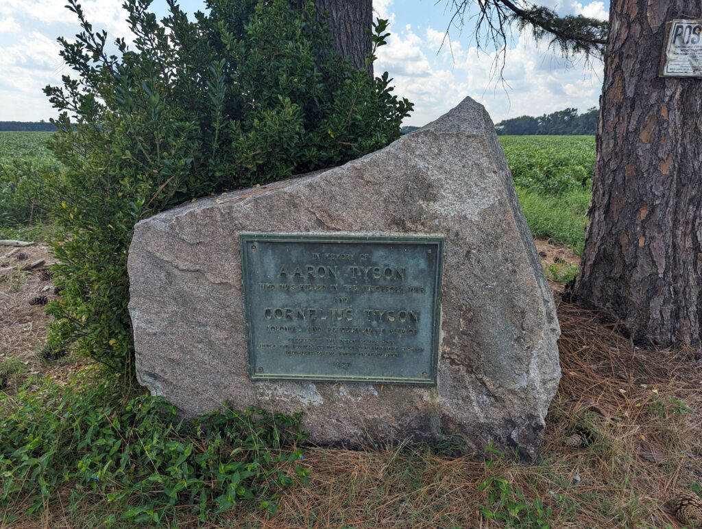 AARON TYSON AND CORNELIUS TYSON WAR MEMORIAL