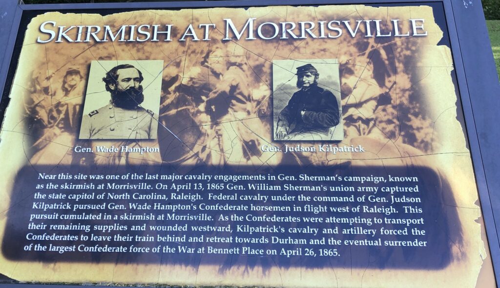 SKIRMISH AT MORRISVILLE WAR MEMORIAL PANEL
