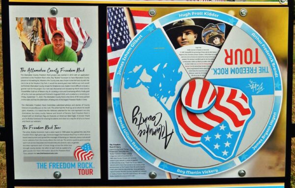 ALLAMAKEE COUNTY FREEDOM ROCK VETERANS MEMORIAL PLAQUE