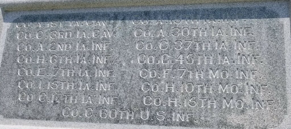 SAMUEL RYAN CURTIS CIVIL WAR MEMORIAL STONE B