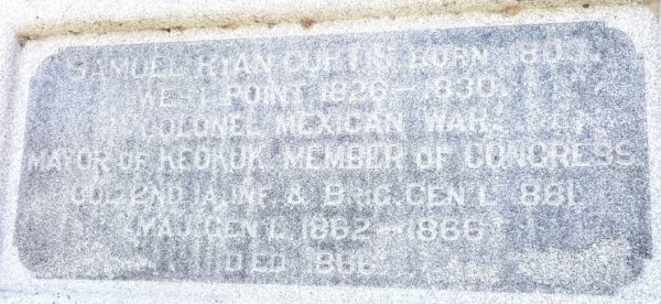 SAMUEL RYAN CURTIS CIVIL WAR MEMORIAL STONE A