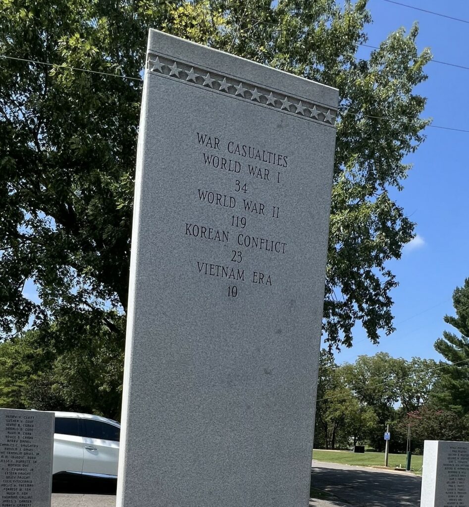 LAWRENCE COUNTY WAR VETERANS MEMORIAL STONE M