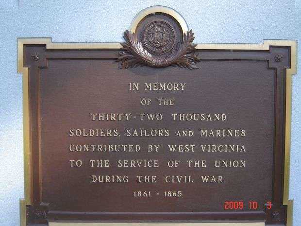 WEST VIRGINIA SOLDIERS AND SAILORS MEMORIAL PLAQUE