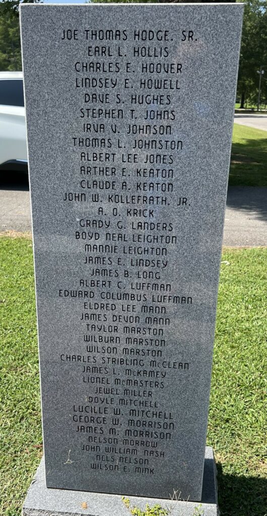 LAWRENCE COUNTY WAR VETERANS MEMORIAL STONE D
