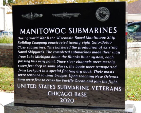 MANITOWOC SUBMARINES WORLD WAR II MEMORIAL FRONT