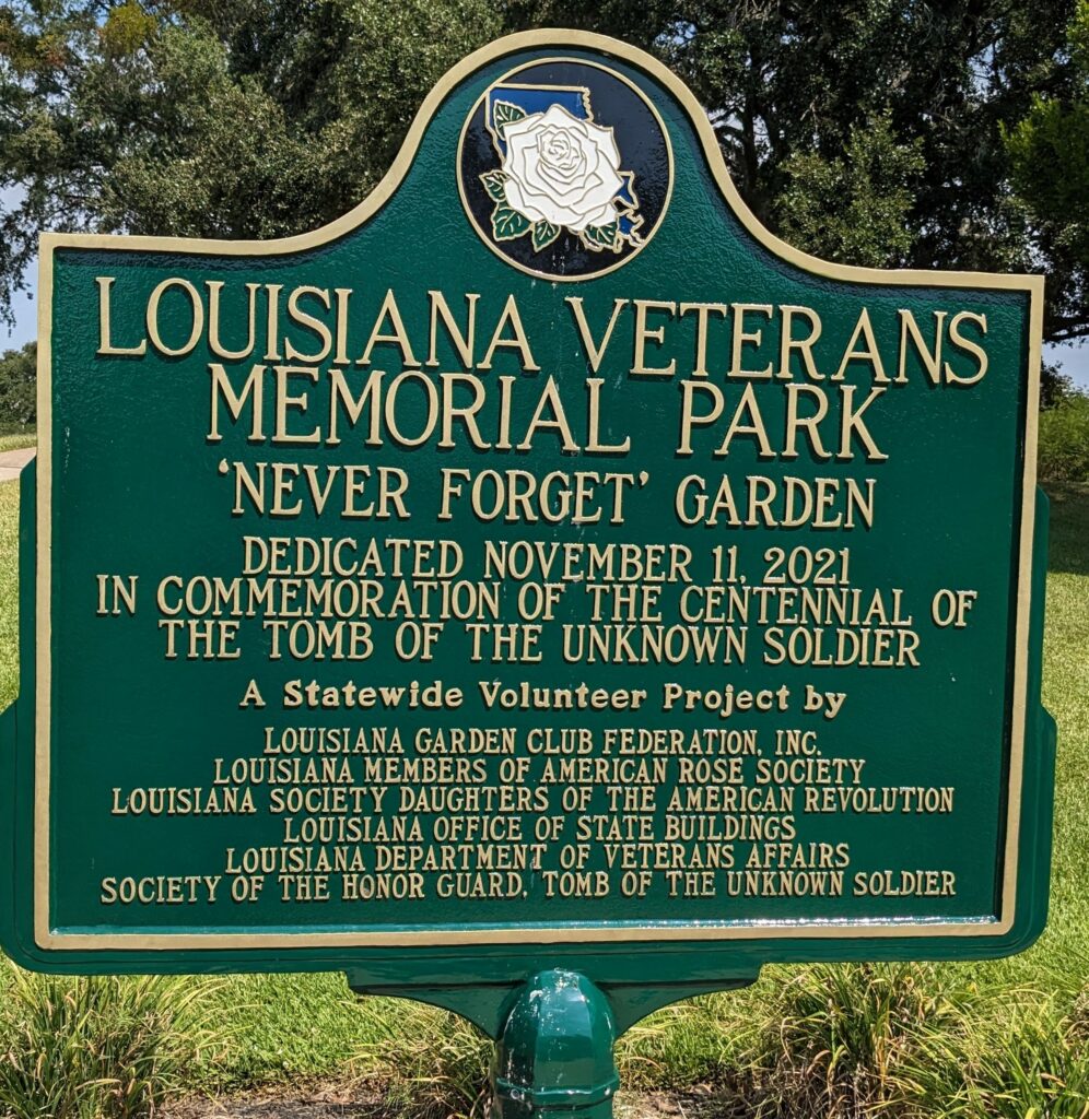 LOUISIANA VETERANS MEMORIAL PARK MARKER