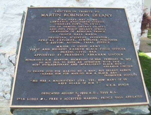 MARTIN ROBINSON DELANY WAR MEMORIAL PLAQUE