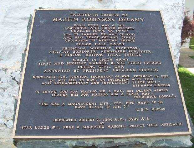 MARTIN ROBINSON DELANY WAR MEMORIAL PLAQUE