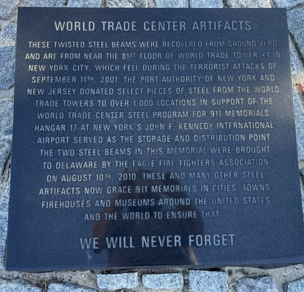 EAGLE FIRE FIGHTERS ASSOCIATION SEPTEMBER 11, 2001 MEMORIAL PLAQUE B