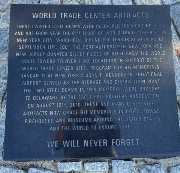 EAGLE FIRE FIGHTERS ASSOCIATION SEPTEMBER 11, 2001 MEMORIAL PLAQUE B