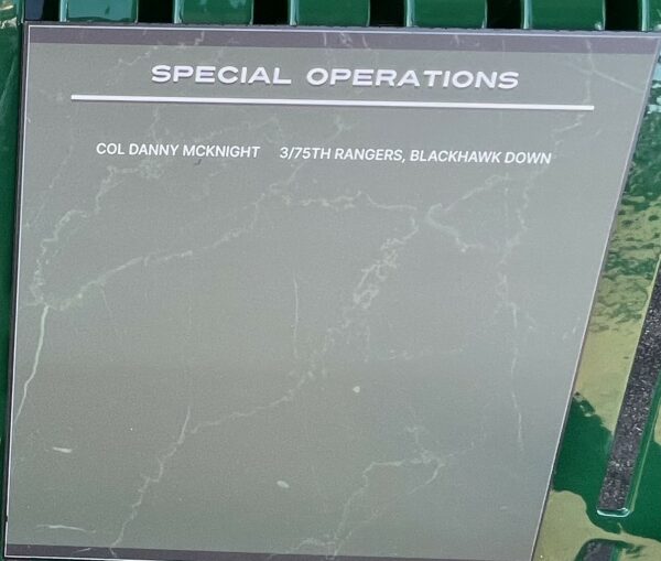 SPECIAL OPS MEMORIAL BENCH PLAQUE D
