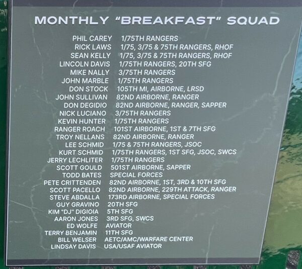 SPECIAL OPS MEMORIAL BENCH PLAQUE B