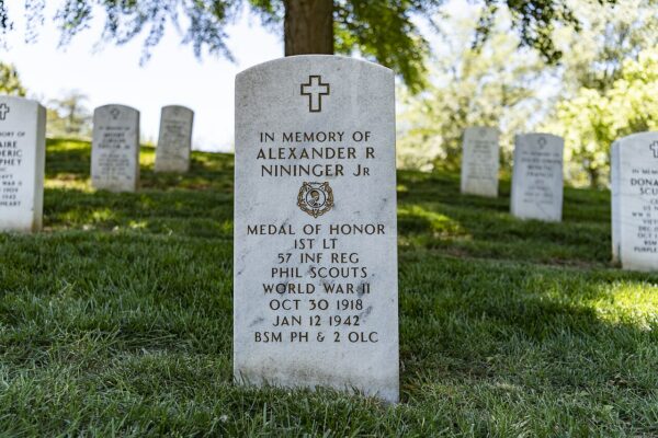 ALEXANDER R NININGER JR MEDAL OF HONOR WAR MEMORIAL GRAVE STONE