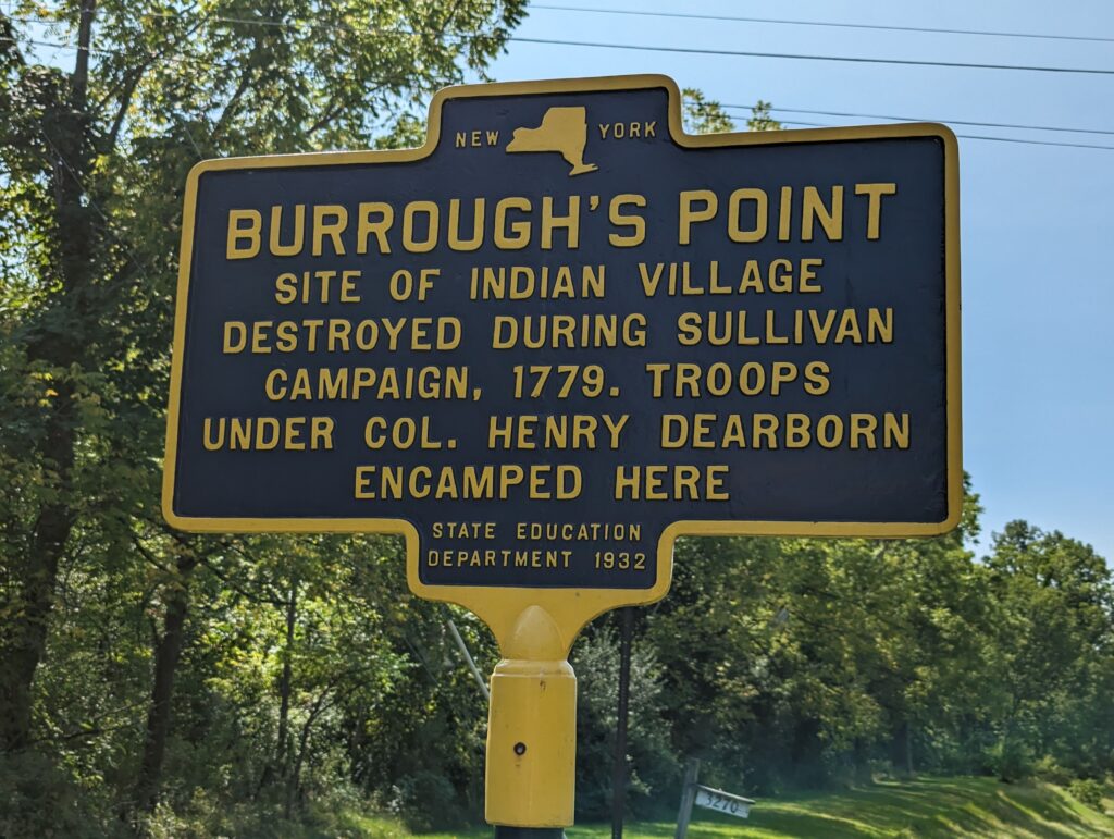BURROUGH’S POINT REVOLUTIONARY WAR MEMORIAL MARKER