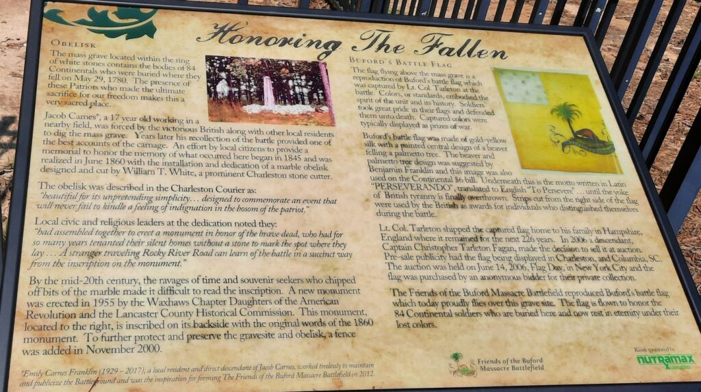 HONORING THE FALLEN REVOLUTIONARY WAR MEMORIAL PANEL