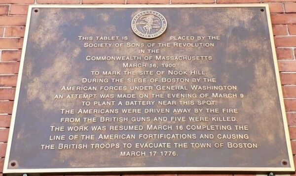 SONS OF THE REVOLUTION MASSACHUSETTS WAR MEMORIAL PLAQUE