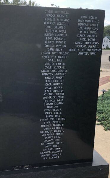 WALNUT WAR VETERANS MEMORIAL STONE H