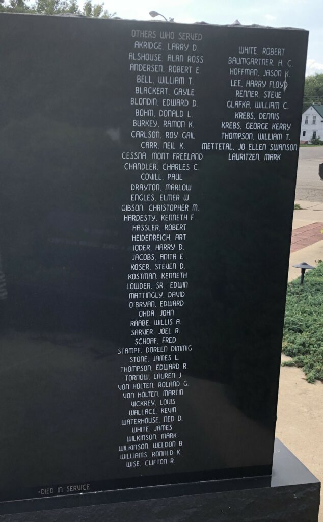 WALNUT WAR VETERANS MEMORIAL STONE H