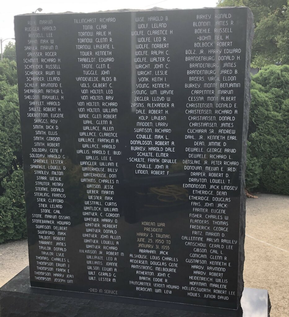 WALNUT WAR VETERANS MEMORIAL STONE E