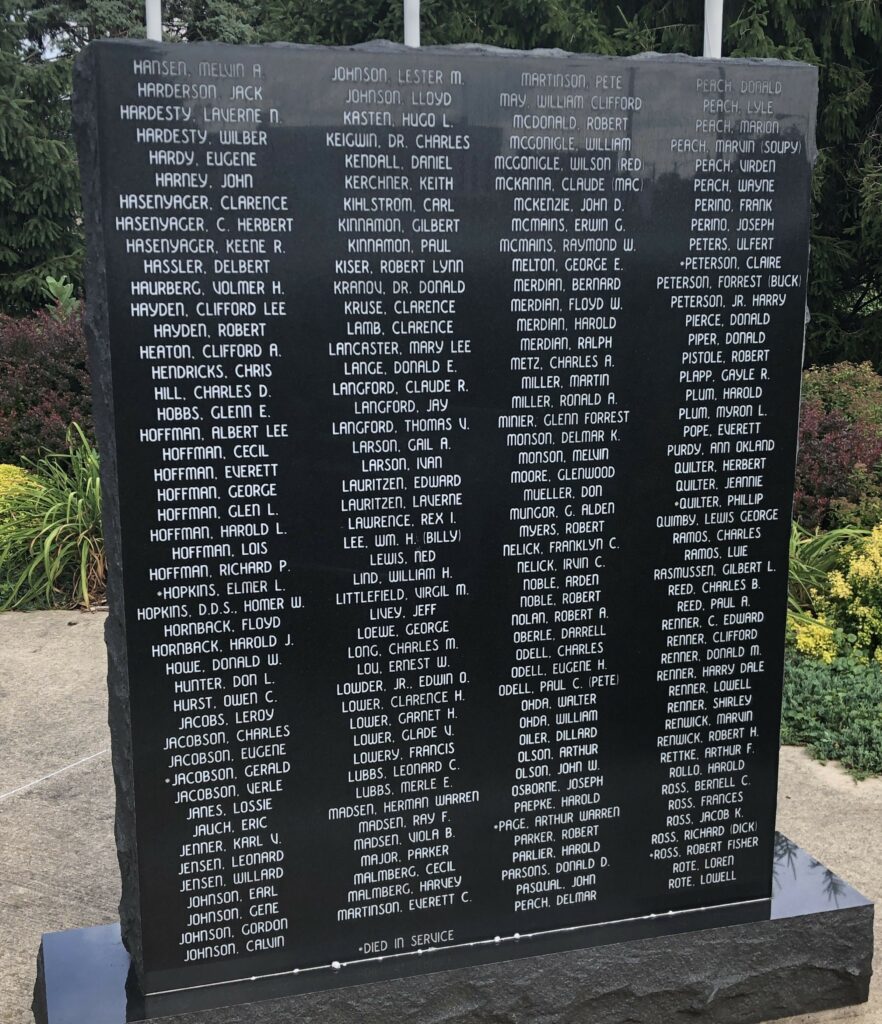 WALNUT WAR VETERANS MEMORIAL STONE D