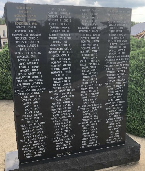 WALNUT WAR VETERANS MEMORIAL STONE B